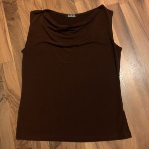 Brown Sleeveless Top